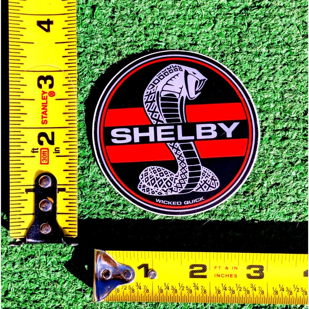 3" Round Cobra Shelby Ford GT Race Car/Moto Wicked Quick Vinyl Sticker Decal New